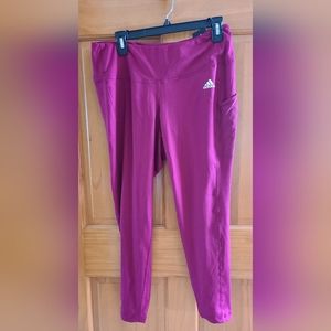 Adidas Women Circuit 7/8 Leggings Burgandy Size 1X